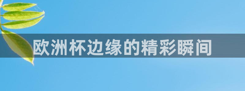 世界杯对阵图2026:欧洲杯边缘的精彩瞬间
